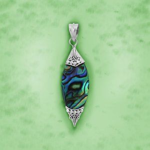 Abalone Shell Pendant in Sterling Silver